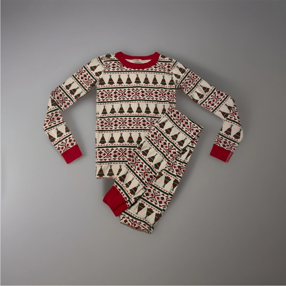 Hanna Andersson Red and Cream Kids Pajama Set